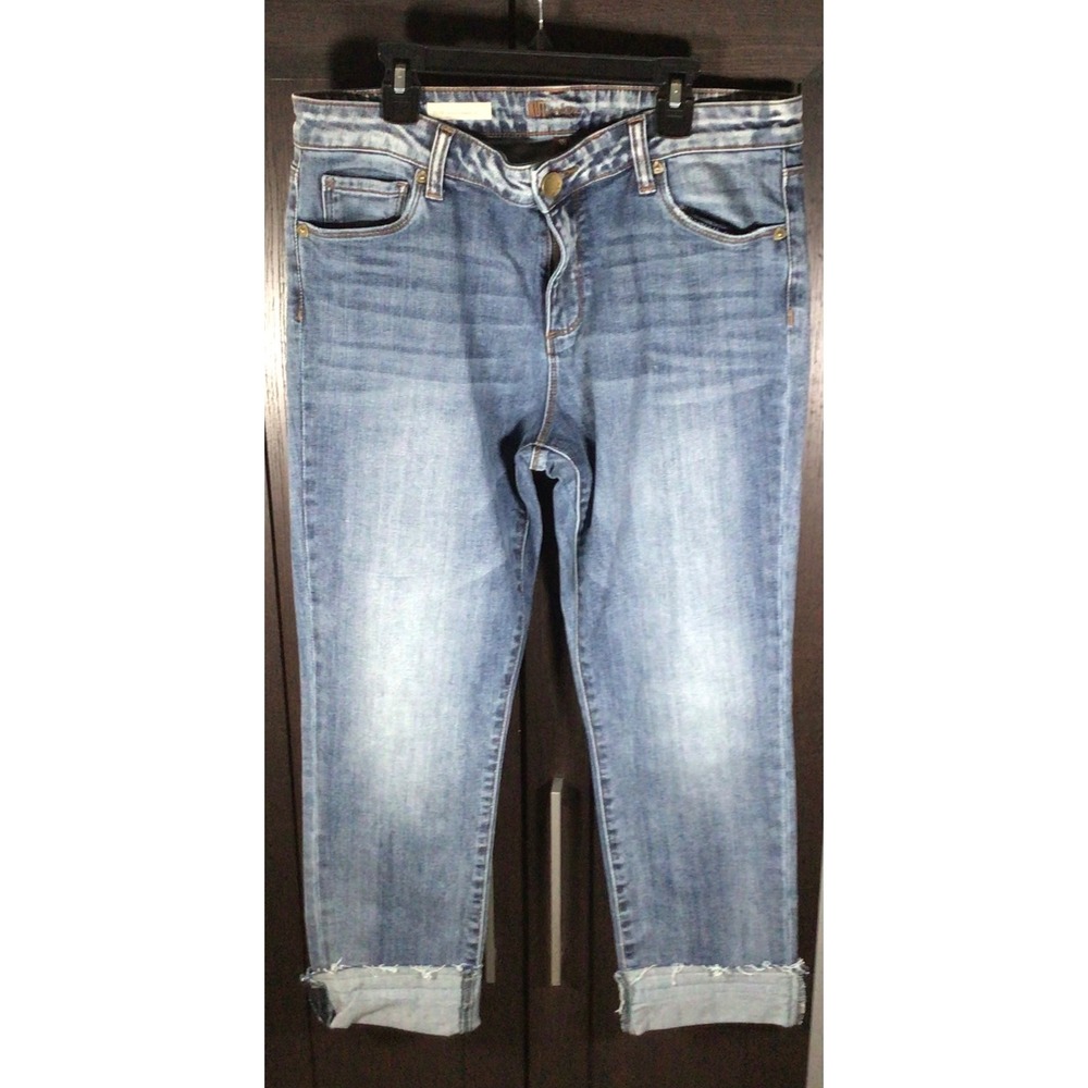 Kut from the Kloth Reese Ankle Straight Leg Jeans Medium Wash Size 10